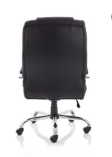 Texas Heavy Duty Black Leather Office Chair - Up to 35 Stone