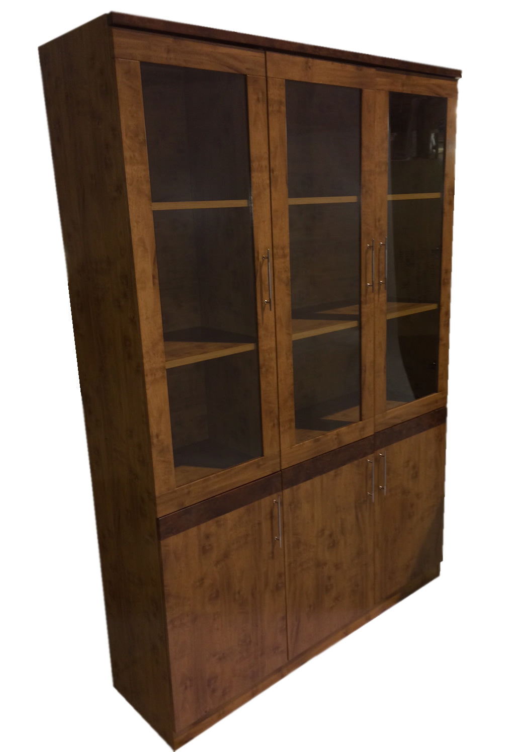 Yew Luxury Bookcase 3 Doors Wide DES-1862-192A-3DR