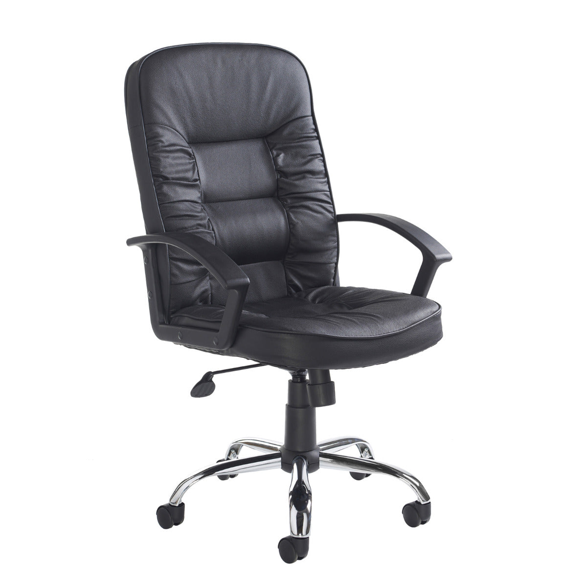 Hertford High Back Black Leather Faced Managers Office Chair