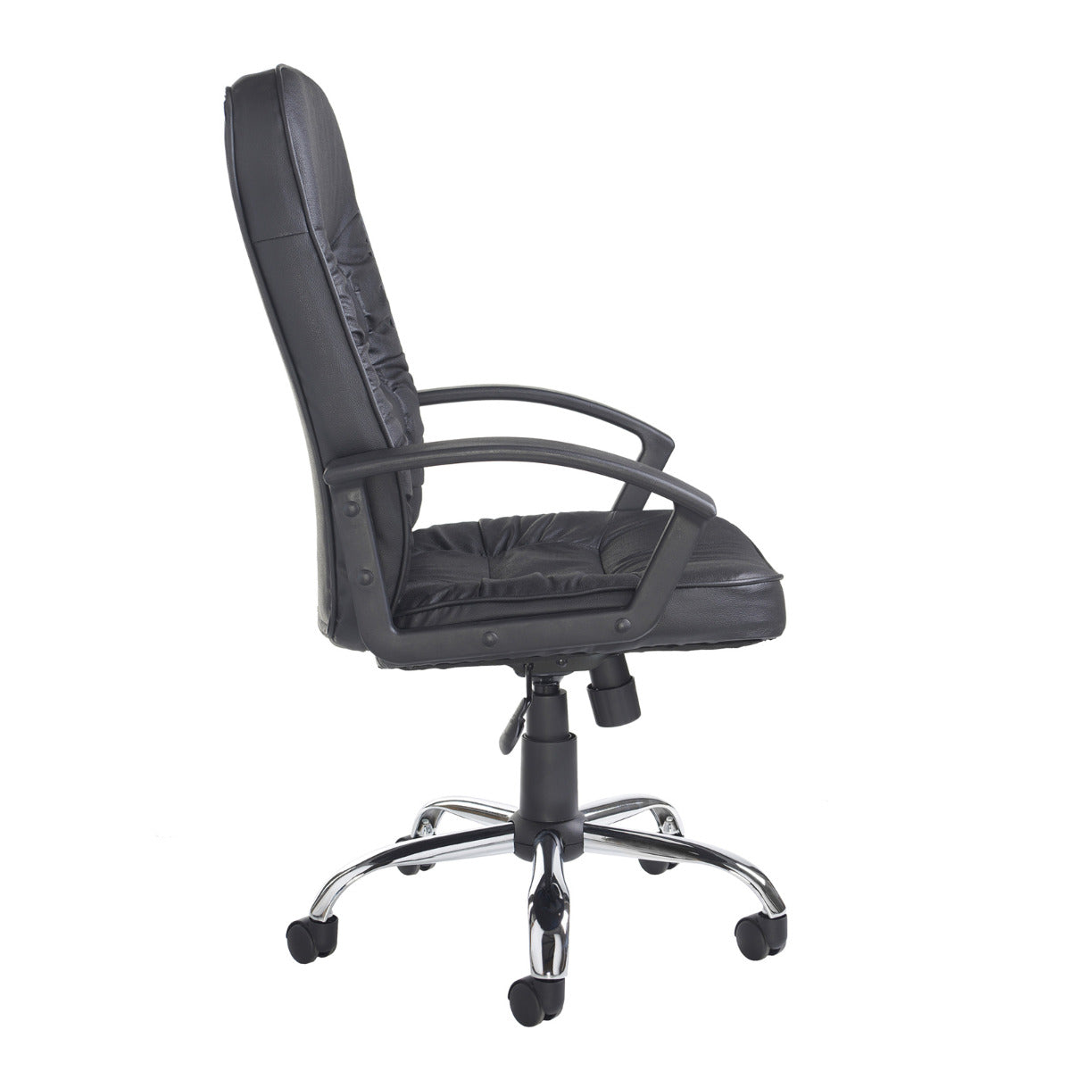 Hertford High Back Black Leather Faced Managers Office Chair