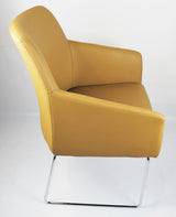Modern Bonded Beige Leather Visitor Chair - CHA-072