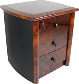 Luxury Executive Desk With Curved Design HAY-16841 Walnut with Black Leather 2600mm
