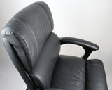 Luxury Executive Style Office Chair in Black Leather - B018