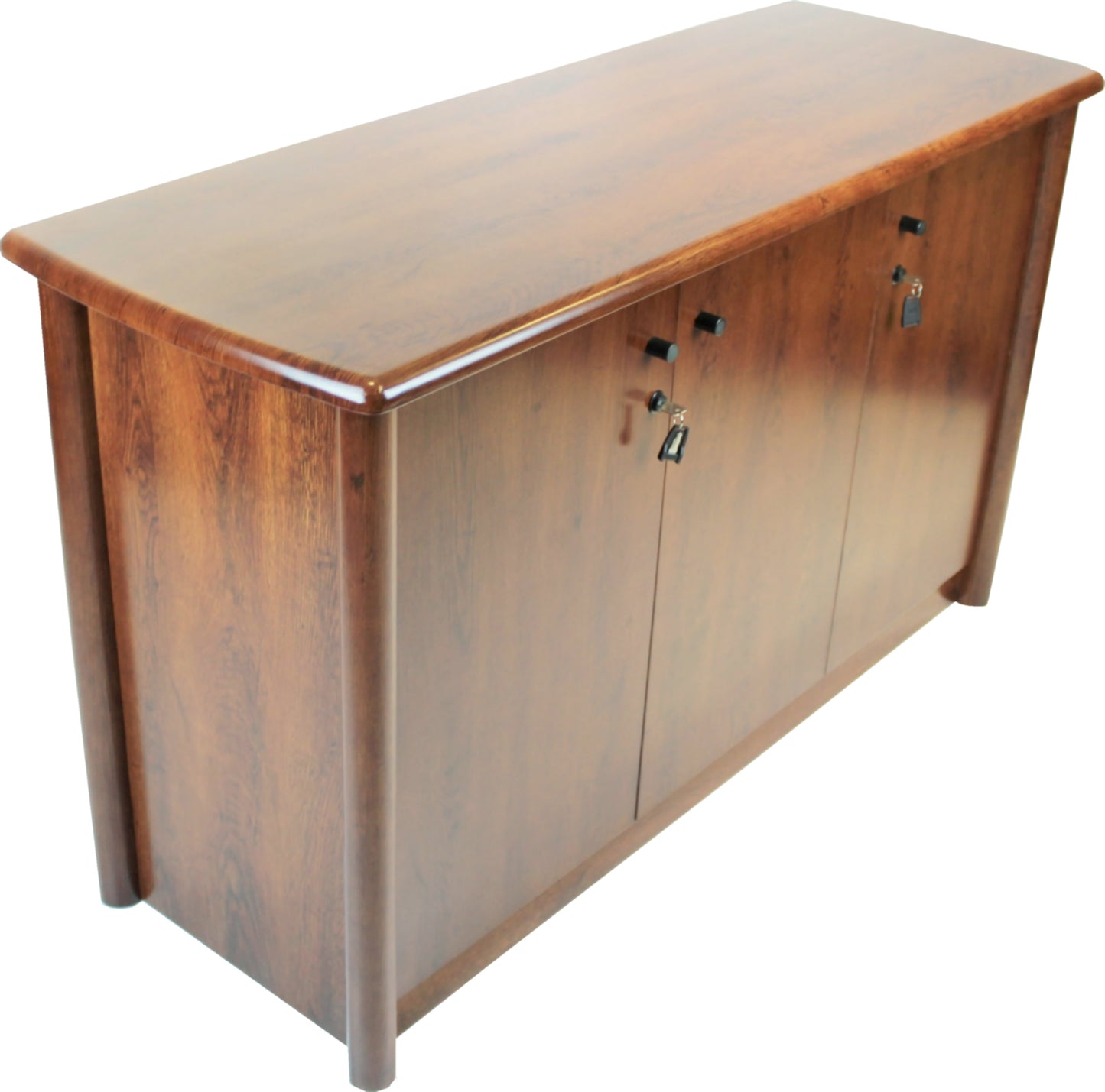 Medium Oak Three Door Cupboard with Lockable Doors - 1380mm - 6846T-3DR