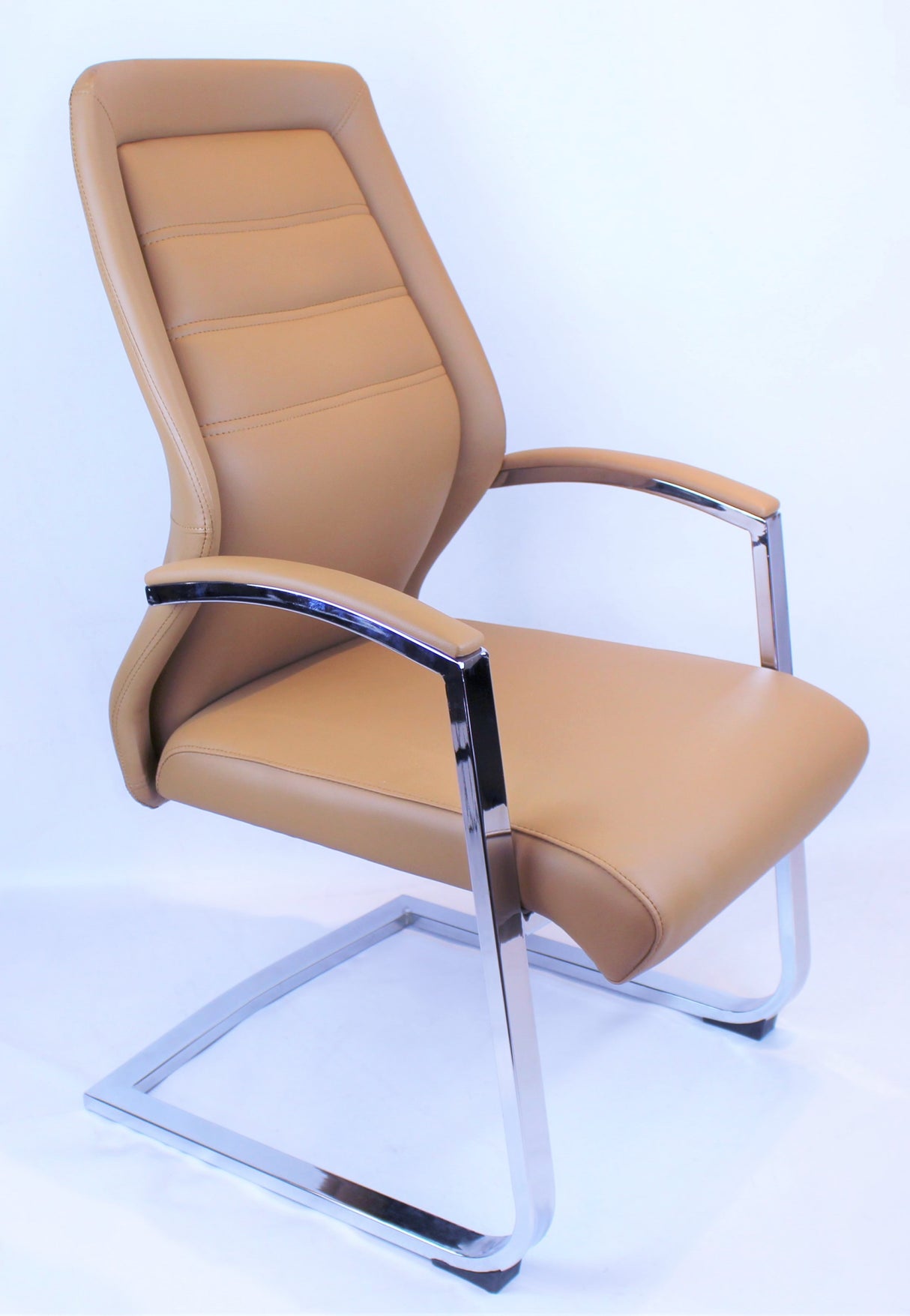 Modern Beige Leather Meeting Chairs - DH-103-2