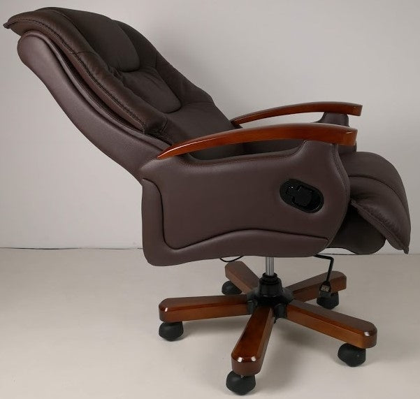 Luxury Brown Leather Executive Office Chair - A302