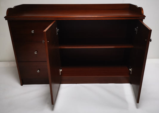 Light Walnut Real Wood Veneer Cupboard - 2K01-L