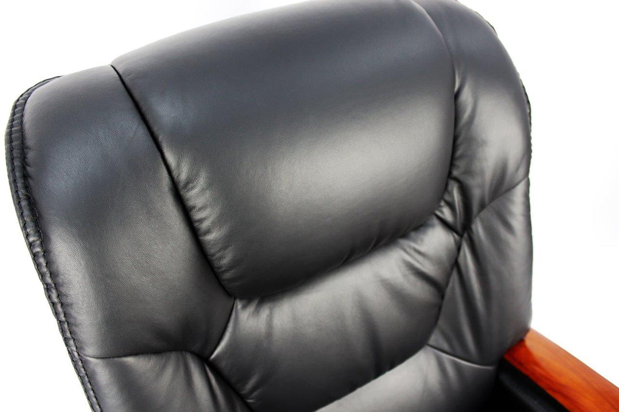Luxury Black Leather Executive Office Chair - A302
