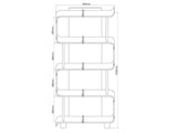 Contemporary Storage Bookcase In Walnut BS201-W
