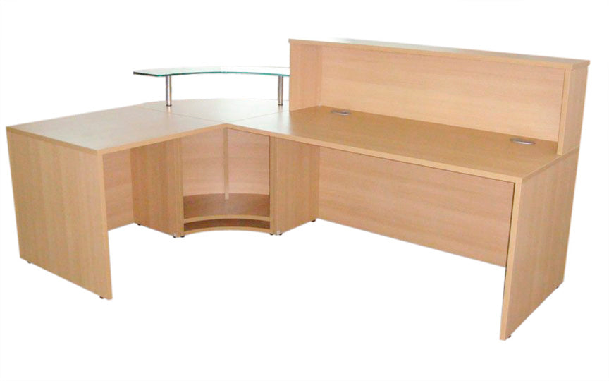 Reception Desk Counter - Light Oak