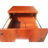 Medium Oak Four Drawer Executive Filing Cabinet - AB84