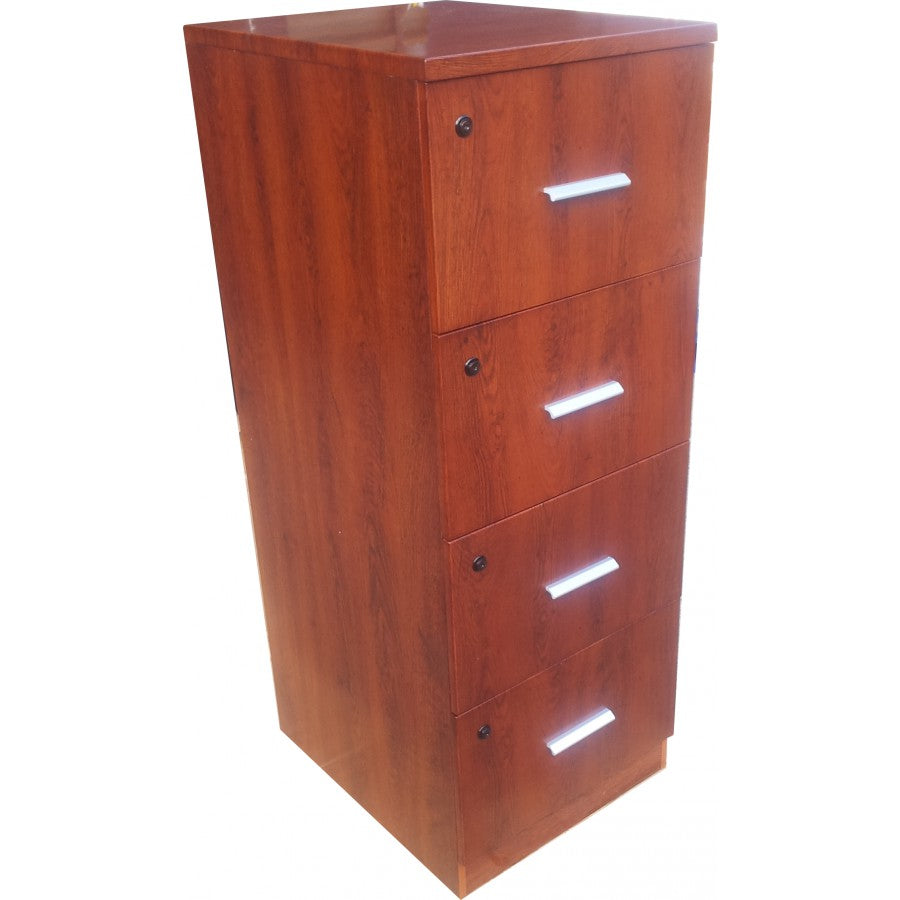 Medium Oak Four Drawer Executive Filing Cabinet - AB84