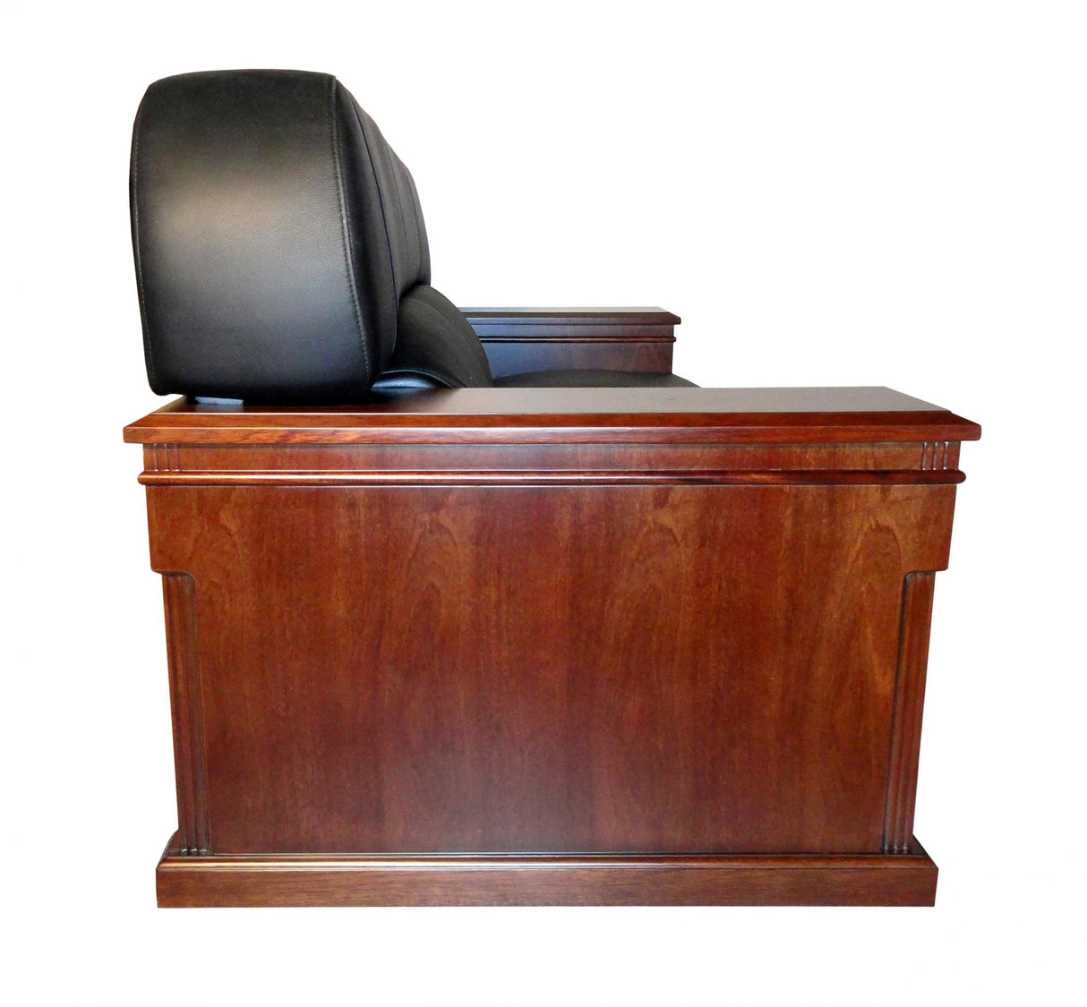 Genuine Black Leather Executive Sofa For Offices Or Receptions - GRA-SOF-S98A