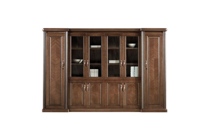 Executive Bookcase Wood & Glass Doors - BKC-KM3Y06