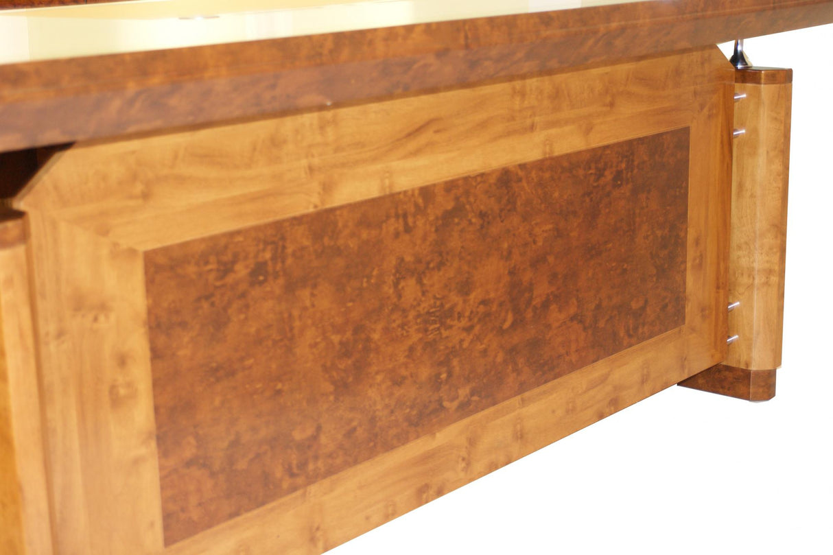 Executive Desk In Two Tone Yew Finish with Pedestal and Return - 1800mm or 2000mm - 1860