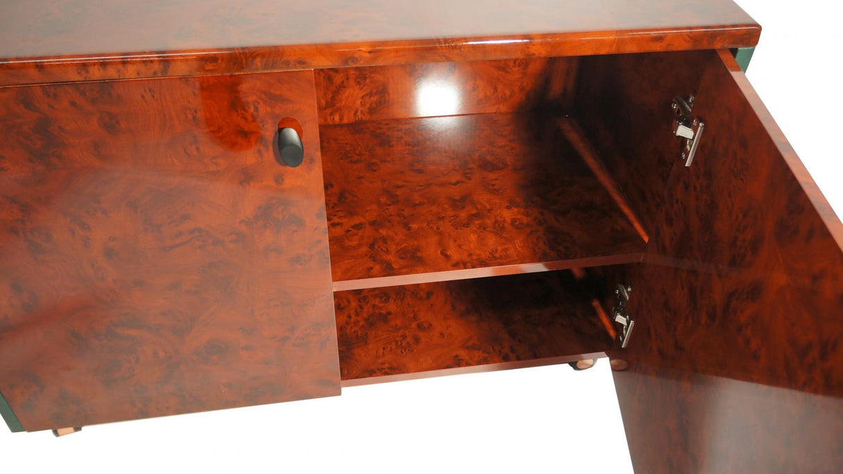 Curvy Executive Office Desk High Lacquer - 2200mm - 6836