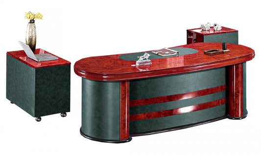 Curvy Executive Office Desk High Lacquer - 2200mm - 6836
