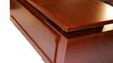 Executive Corner Office Desk with Built in Storage - Mahogany - DES-802-18