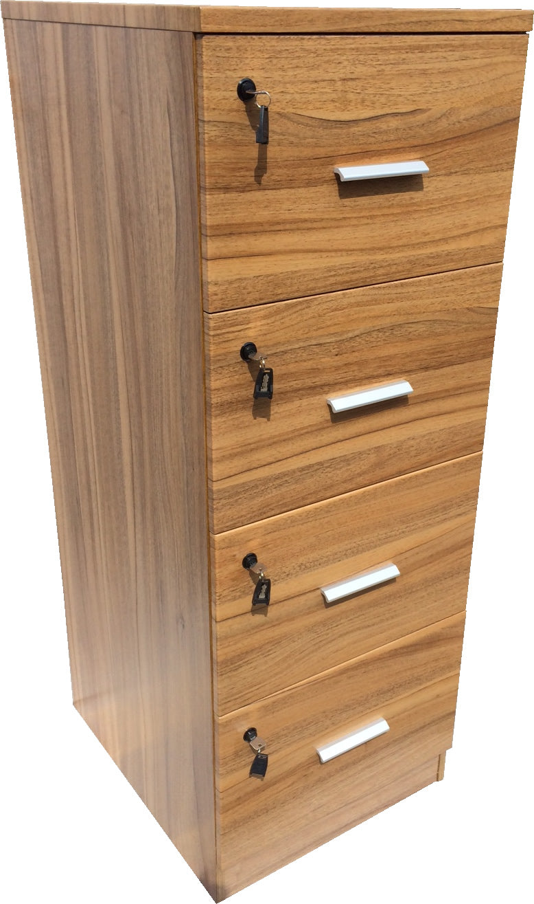 Light Oak Four Drawer Executive Filing Cabinet - AB84