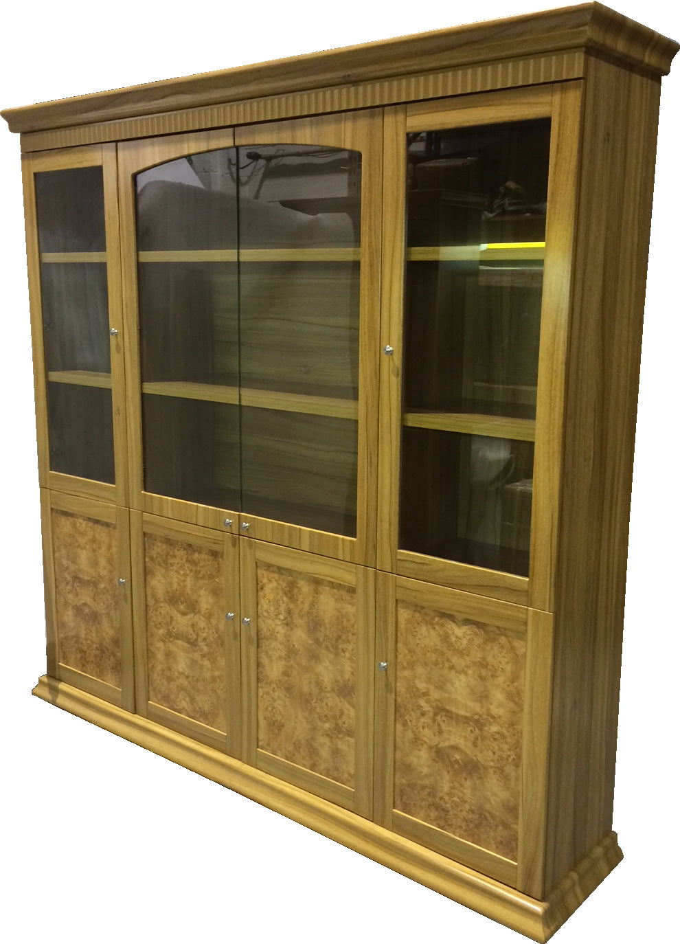 Executive Light Oak Four Door Bookcase - 1861A-4DR