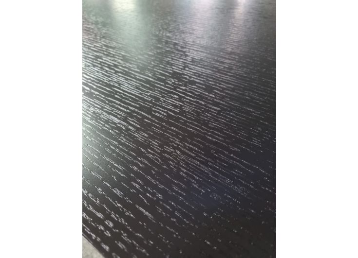 Stunning Black Ash Real Wood Veneer Executive Office Desk With Pedestal & Return - 2000mm - L3F-U57203