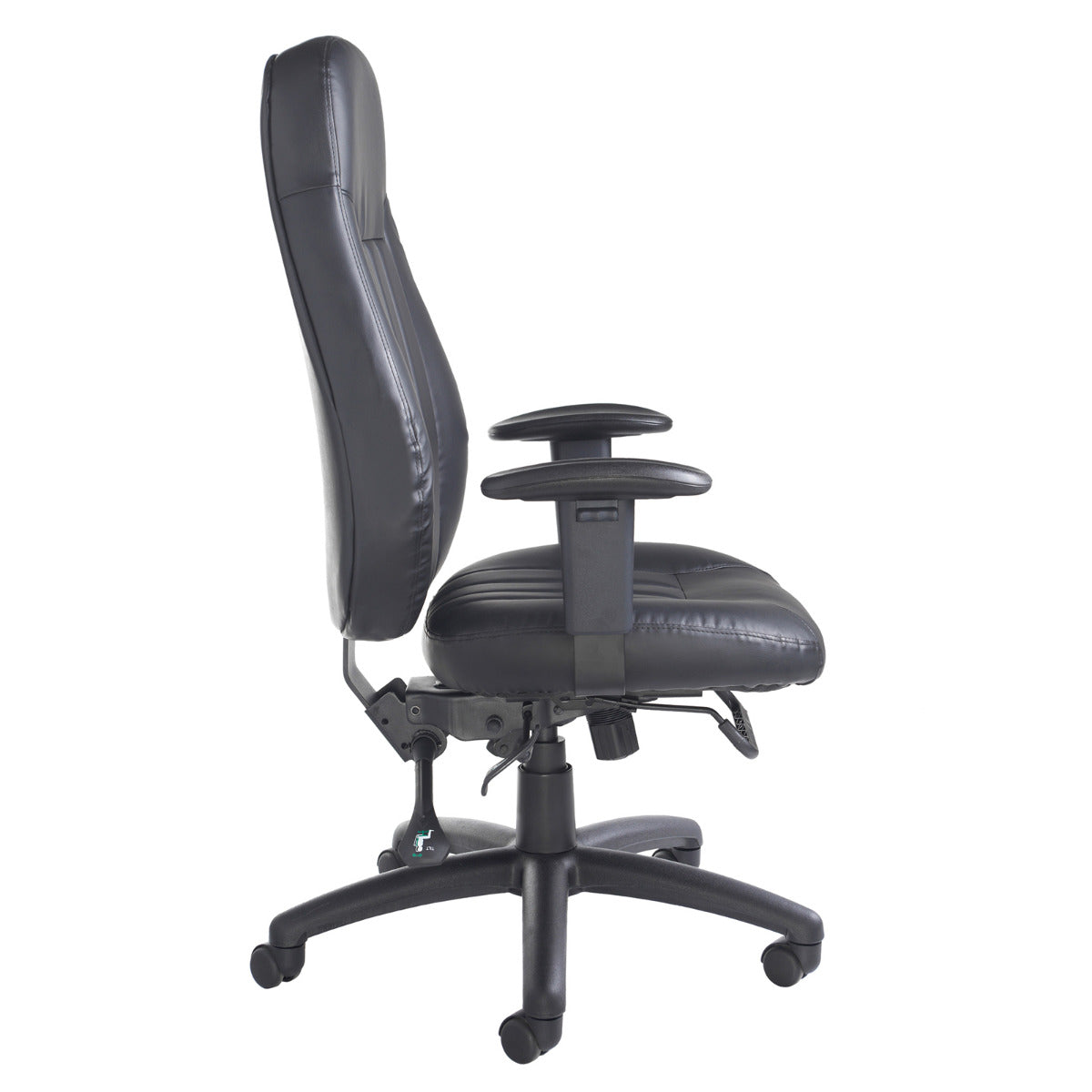 Zeus High Back 24 Hour Black Faux Leather Operator/Office Chair