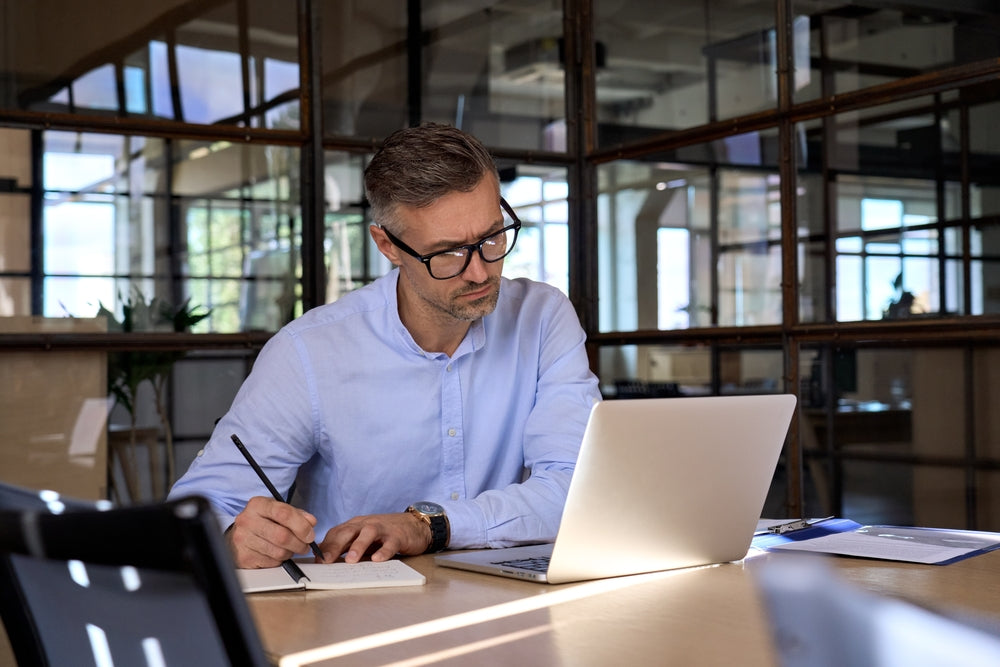 CEO working at his desk