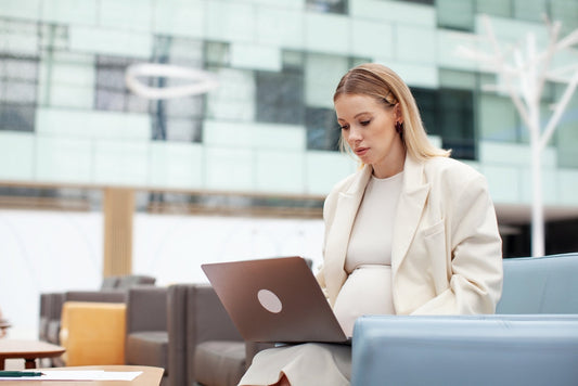 pregnant woman working  