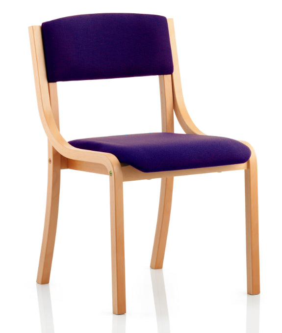Madrid Fabric Conference Chair with Wood Frame - No Arms