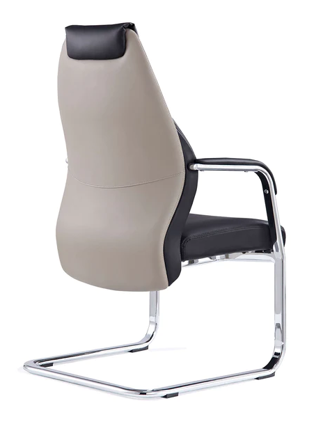 Mien High Back Bonded Black Leather Cantilever Visitors Chair