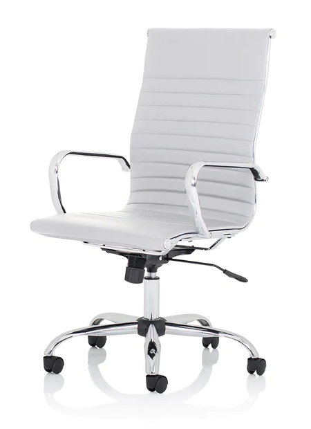 Nola High Back Modern Office Chair - Black or White Option