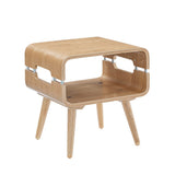 Oak Veneer with Ash Wooden Leg Lamp / Side Table - JF704