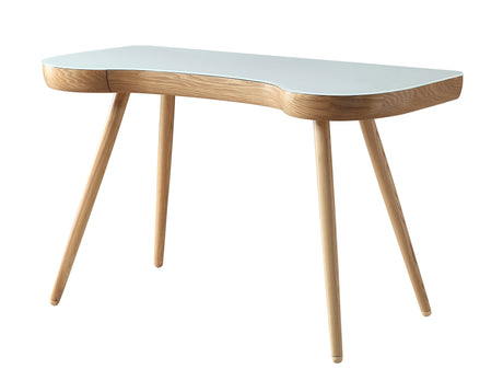 Contemporary Quality Home Glass Office Desk in Oak - 1200mm - PC714