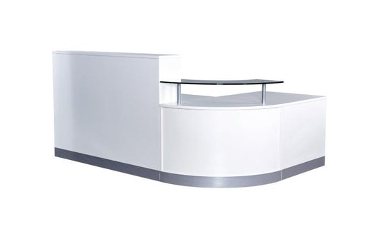 Reception Desk Counter - White