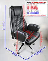 Black Leather Executive Office Chair - CHA-1202A