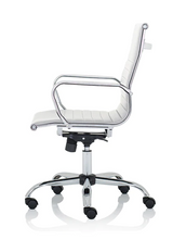 Nola Medium Back Modern Office Chair - Black or White Option