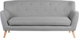 Classy Grey Fabric Sofa with Wooden Legs - One, Two or Three Seat Available - SKANDI