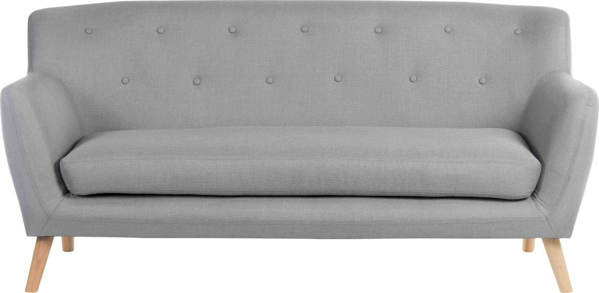 Classy Grey Fabric Sofa with Wooden Legs - One, Two or Three Seat Available