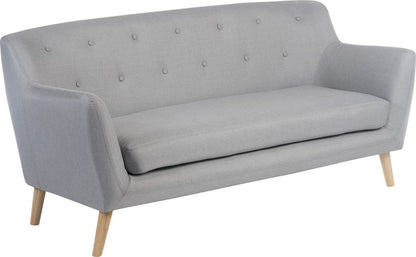 Classy Grey Fabric Sofa with Wooden Legs - One, Two or Three Seat Available