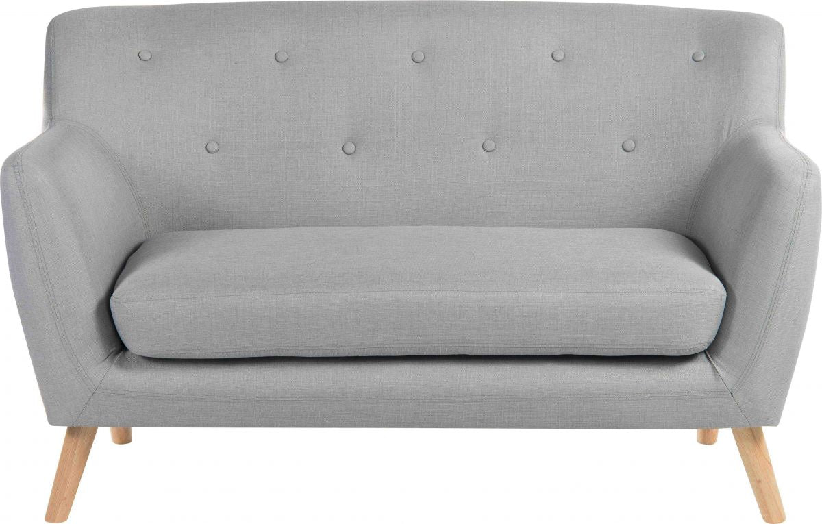 Classy Grey Fabric Sofa with Wooden Legs - One, Two or Three Seat Available