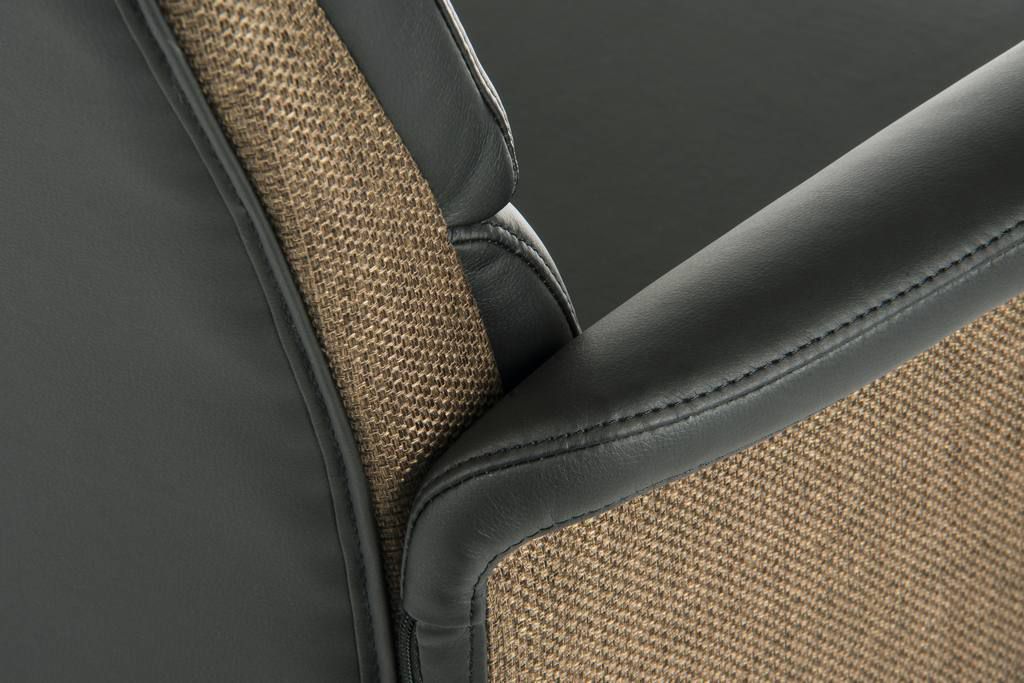 Mid Century Style Medium Back Leather Visitor Chair - Black or Cream Option - ELEGANCE-VISITOR