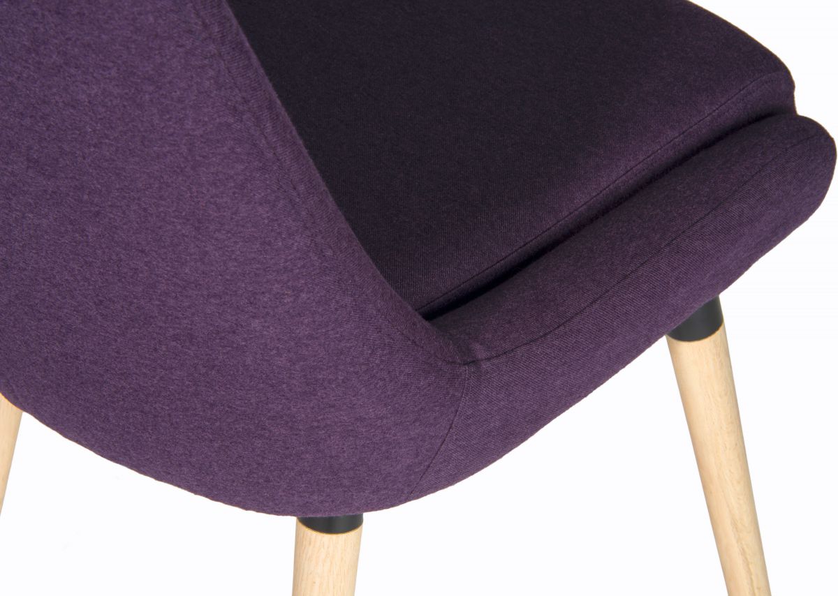 Modern Fabric Meeting Reception Room Chair - Plum or Graphite Option - WELCOME-RECEPTION