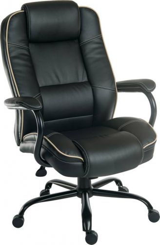 Heavy Duty Bonded Leather Office Chair - Black, Cream or Grey Option - GOLIATH-DUO