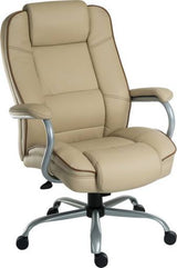 Heavy Duty Bonded Leather Office Chair - Black, Cream or Grey Option - GOLIATH-DUO