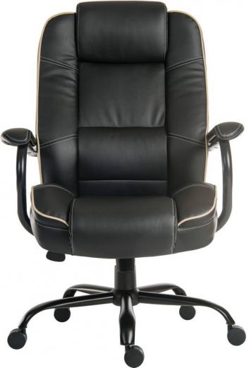 Heavy Duty Bonded Leather Office Chair - Black, Cream or Grey Option - GOLIATH-DUO