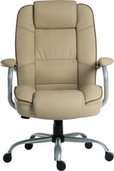 Heavy Duty Bonded Leather Office Chair - Black, Cream or Grey Option - GOLIATH-DUO