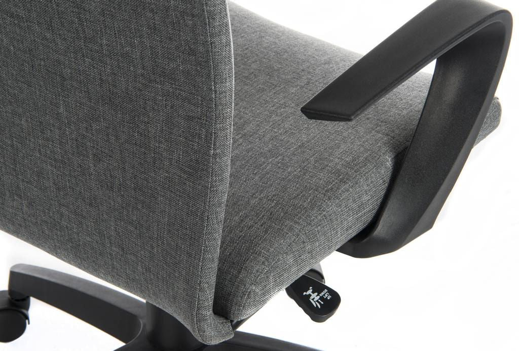 Fabric Home Office Chair - Black or Grey Option - WORK