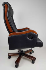 Luxury Black Leather Executive Office Chair CHA-1832AB