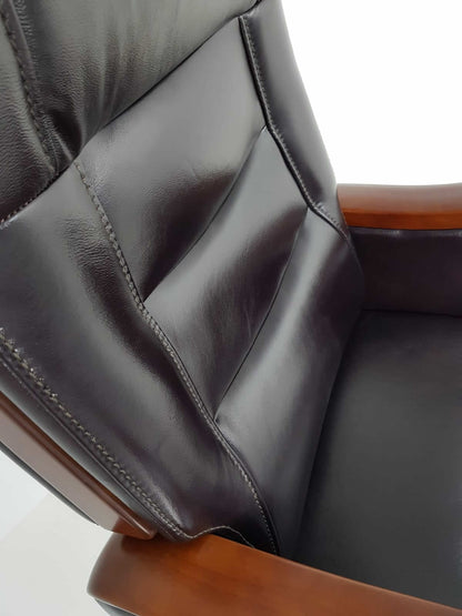 Luxury Brown Leather Executive Office Chair - 1832A