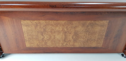 Medium Oak Executive Office Desk with Pedestal and Return - 2000mm - 1861